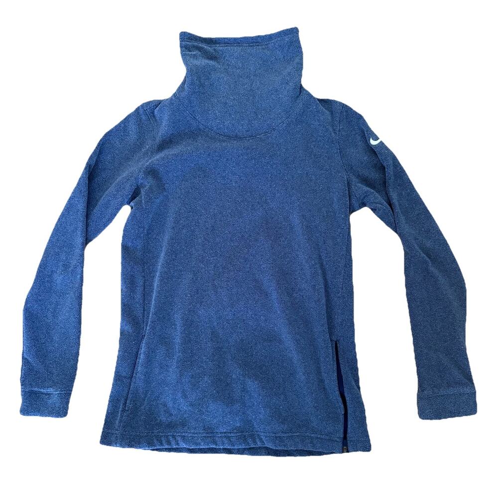 Women's Nike Therma Dri-Fit Tunic Training Top Size Small AQ4690-429 Fleece Blue